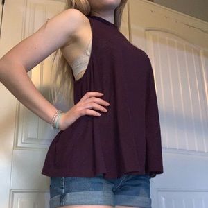Knitted Keyhole halter tank top